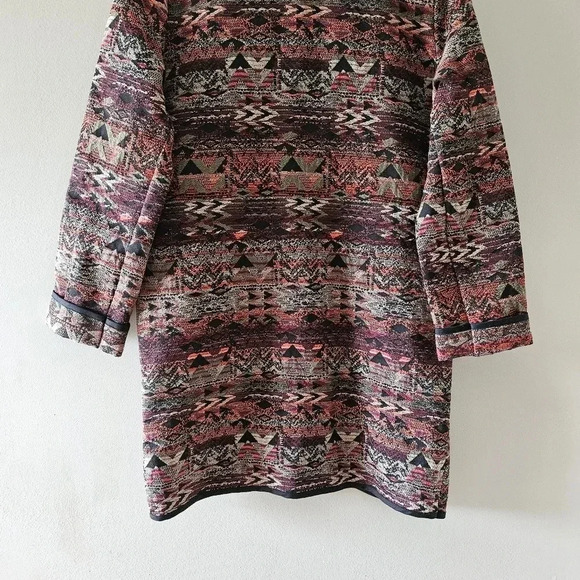 Kollontai Aztec Open Front Bohemian Hippie Casual Fall Cardigan Size Small. - Picture 12 of 16